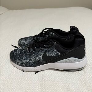 Nike Women’s Black and Gray Snake Print Sneakers